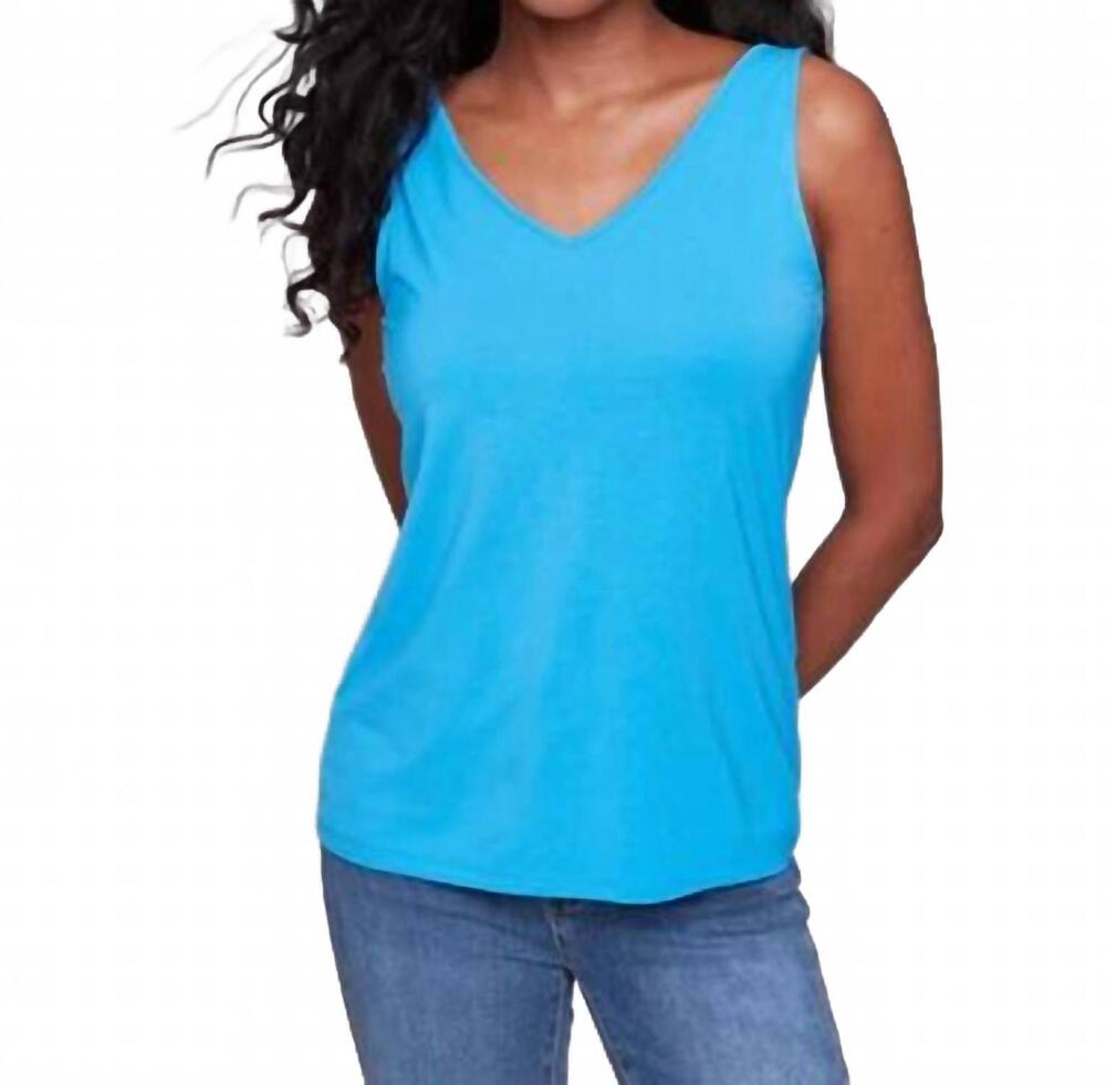 NEW CHARLIE B reversible bamboo cami in lagoon